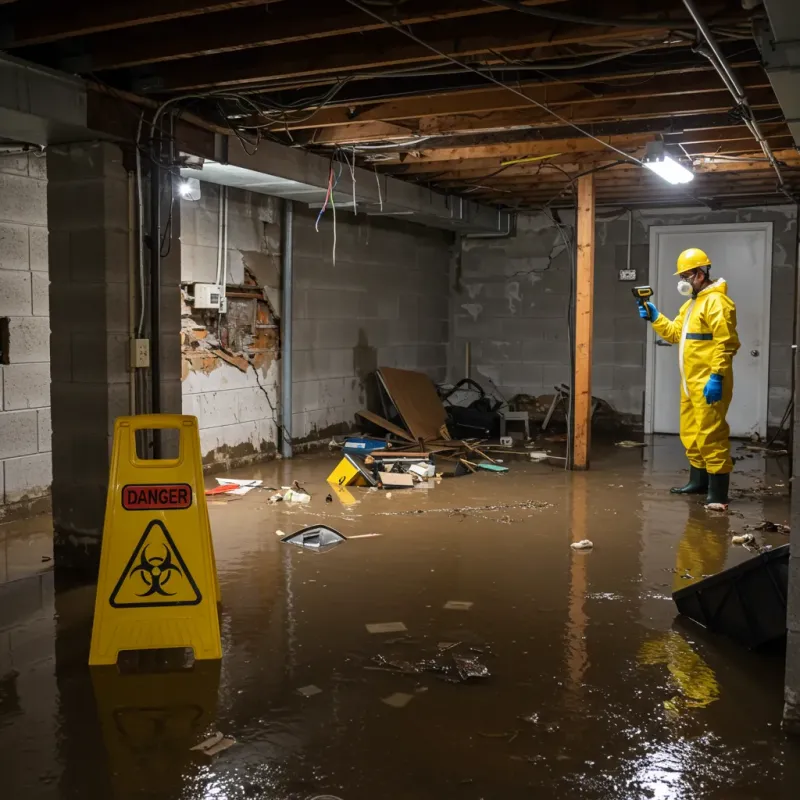 Flooded Basement Electrical Hazard in Choctaw County, AL Property